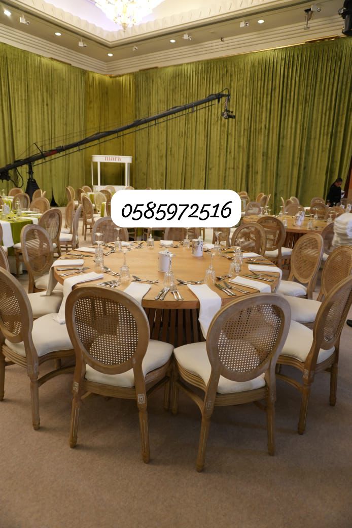 VIP Wooden & Glass Tables And Chairs Rentals In Dubai - Luxury Event Furniture.