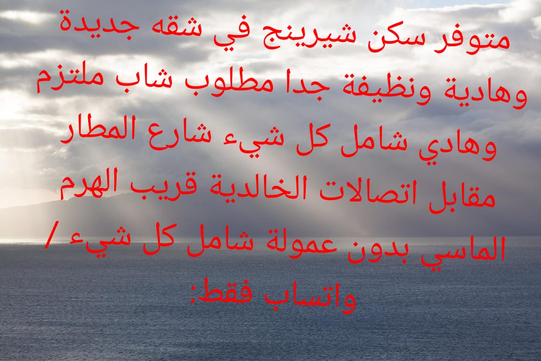 متوفر سكن شيرينج شباب فقط عرب
